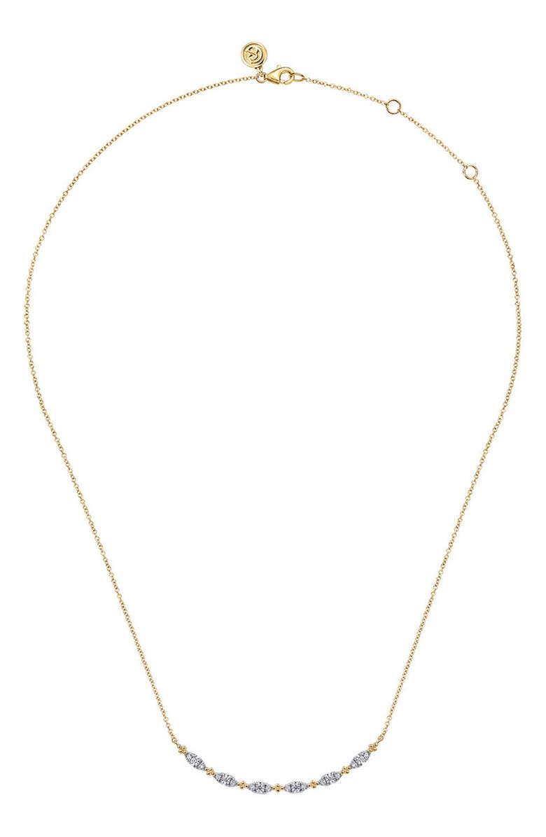 Gabriel & Co. Bujukan Curved Bar Pendant Necklace, Alternate, color, Gold