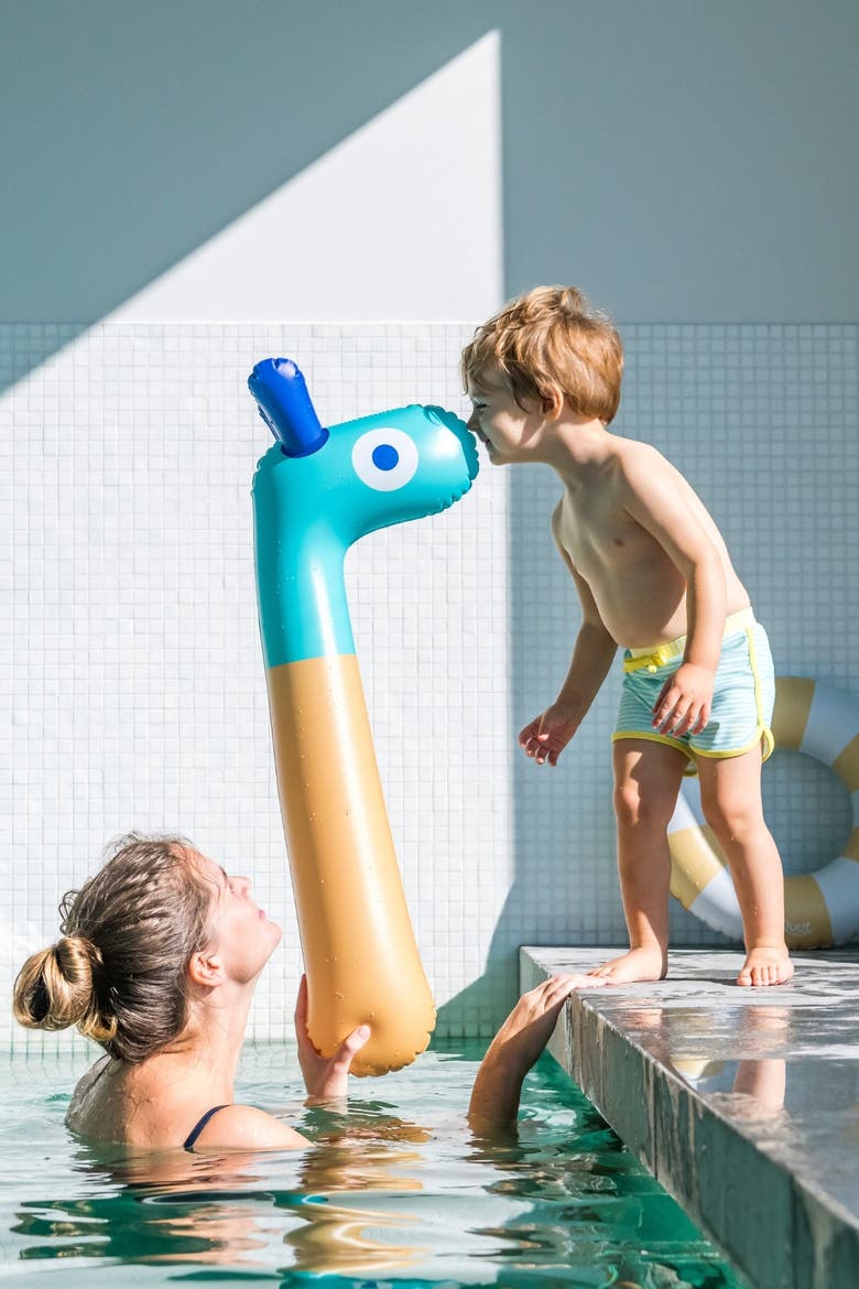 Noodle Giraffe Inflatable Hobby Horse, Alternate, color, Multi