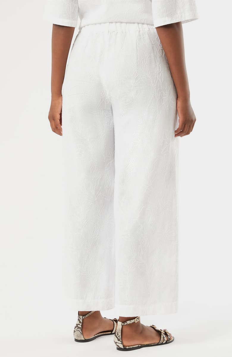 Marina Rinaldi Vonirica Belted Linen & Cotton Wide Leg Pants, Alternate, color,