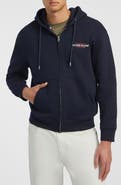 GUESS JEANS Regular Fit Embroidered Logo Zip Hoodie