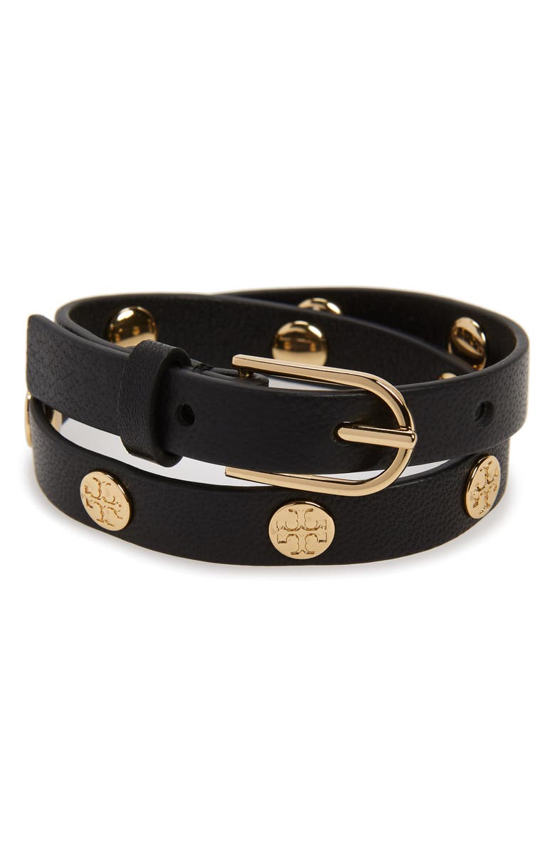 Tory Burch Double Wrap Logo Bracelet, Main, color, 