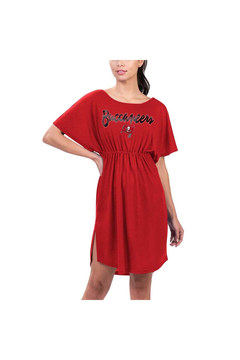 Women's G-III 4Her by Carl Banks Red Tampa Bay Buccaneers Versus Swim Cover-Up, Main, color, Red