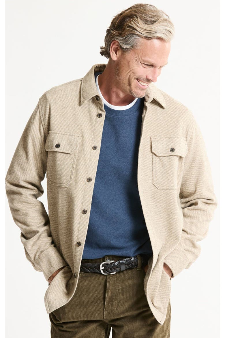 Stretch Twill Utility Overshirt, Main, color, BEIGE