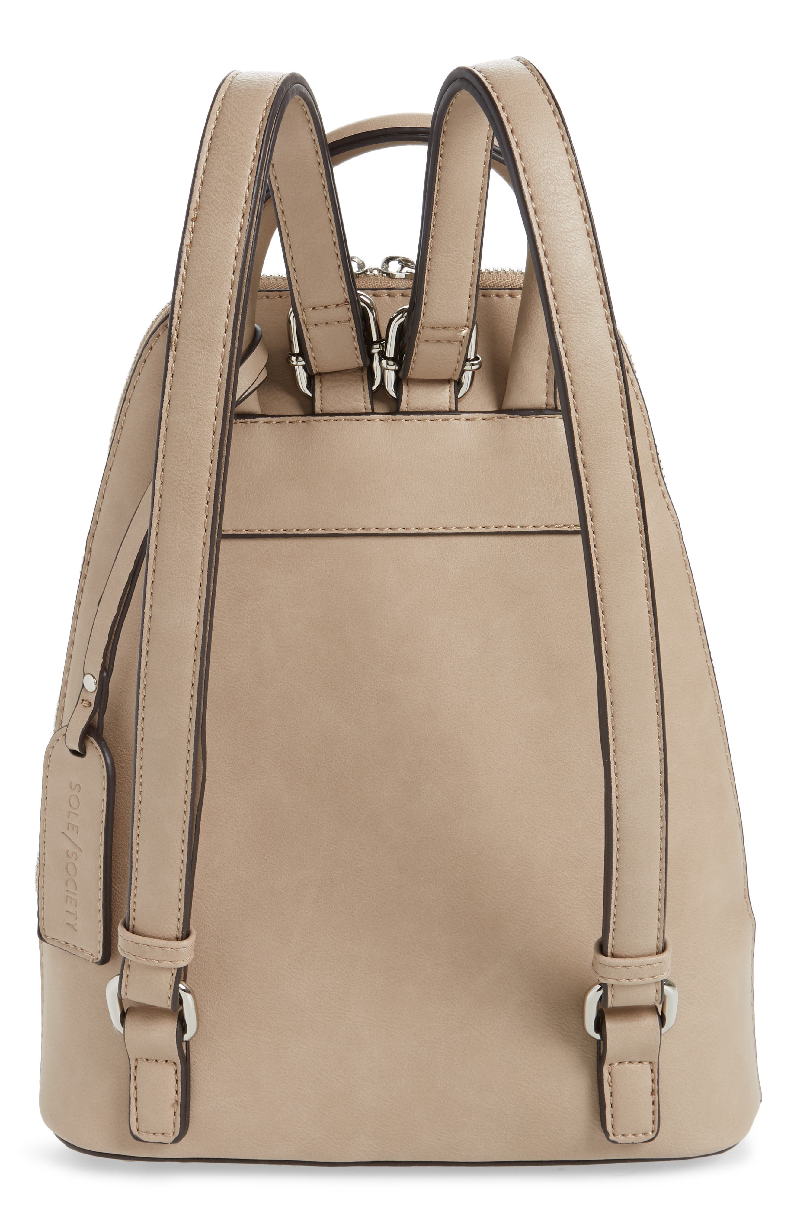 Sole Society Aushan Faux Leather Backpack, Alternate, color, 