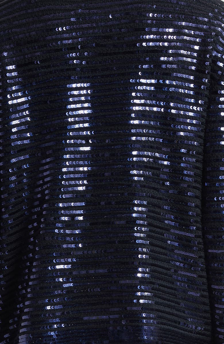 Bode Sequin Spotlight Virgin Wool Cardigan, Alternate, color, Black