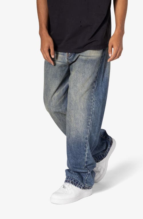 Mnml Ultra Baggy Washed Up Jeans In Blue