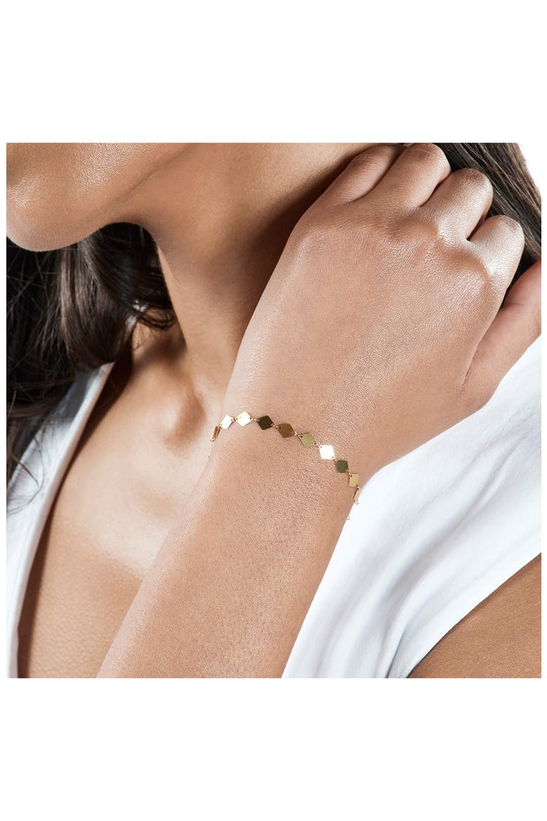Laser Kite Chain Bracelet, Alternate, color, YELLOW GOLD