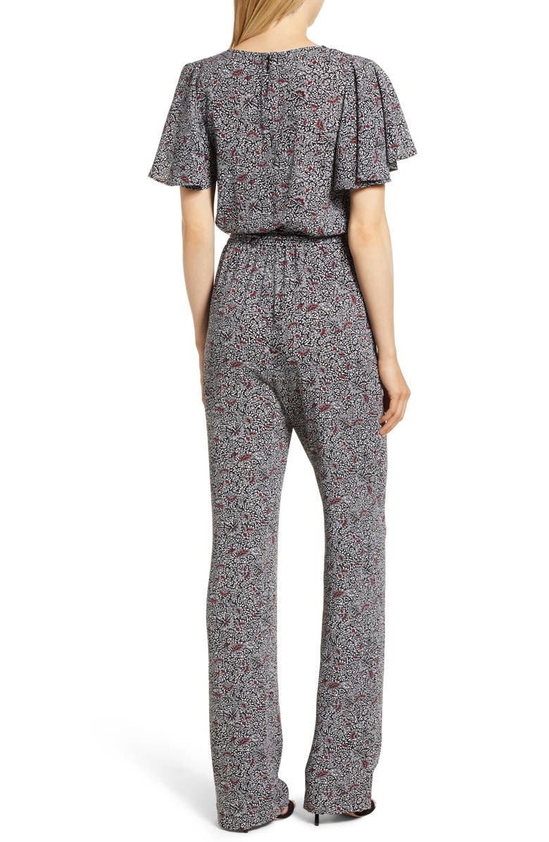 MICHAEL Michael Kors Boho Woodblock Pattern Jumpsuit, Alternate, color, 
