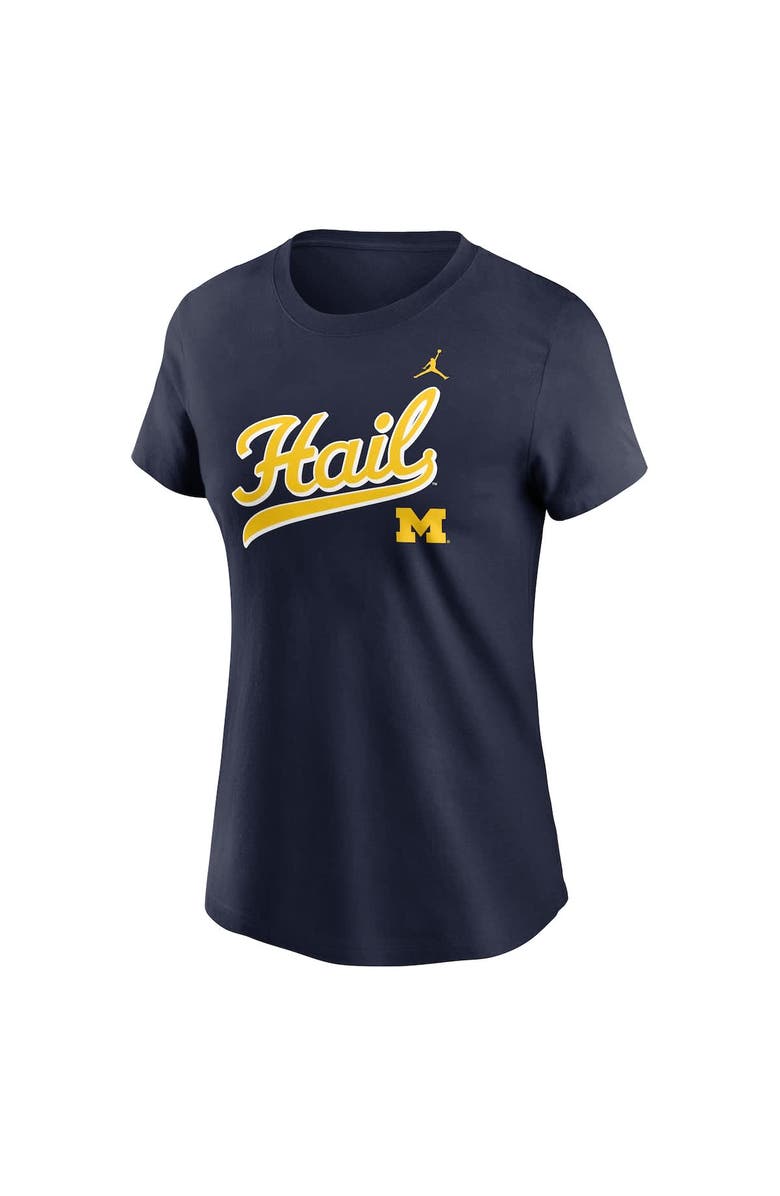 Jordan Brand Women's Jordan Brand Navy Michigan Wolverines Local Script T-Shirt, Alternate, color, 