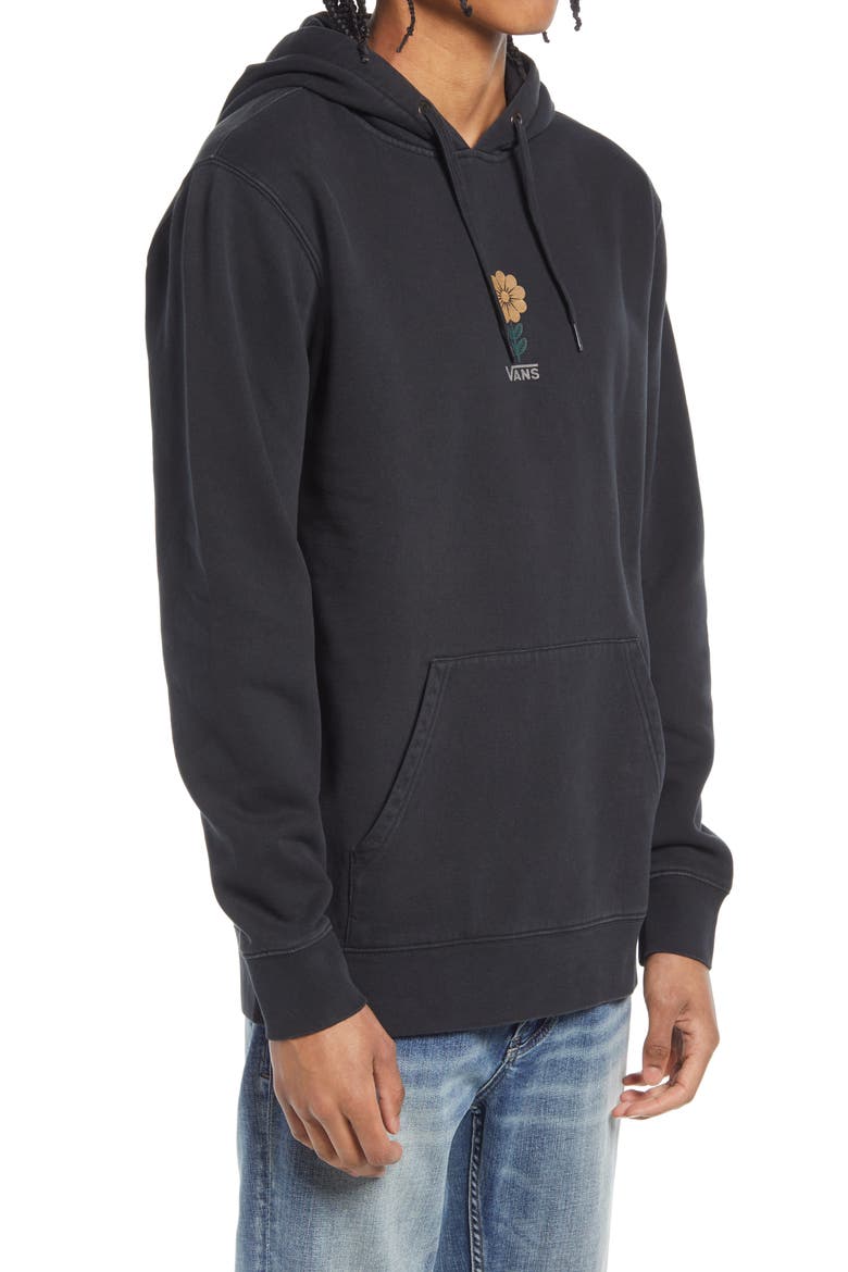 Off the Wall Blossom Graphic Hoodie, Alternate, color, BLACK