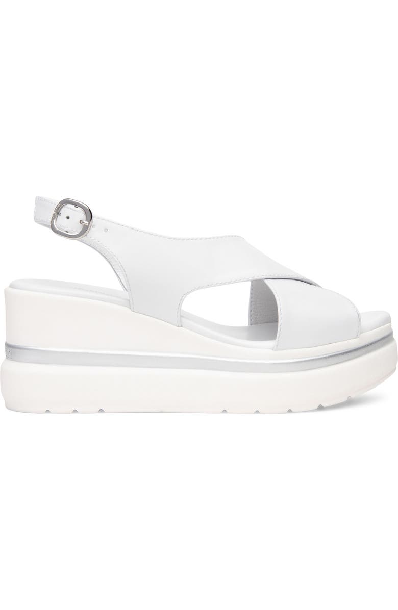 NeroGiardini Slingback Platform Sandal, Alternate, color, White