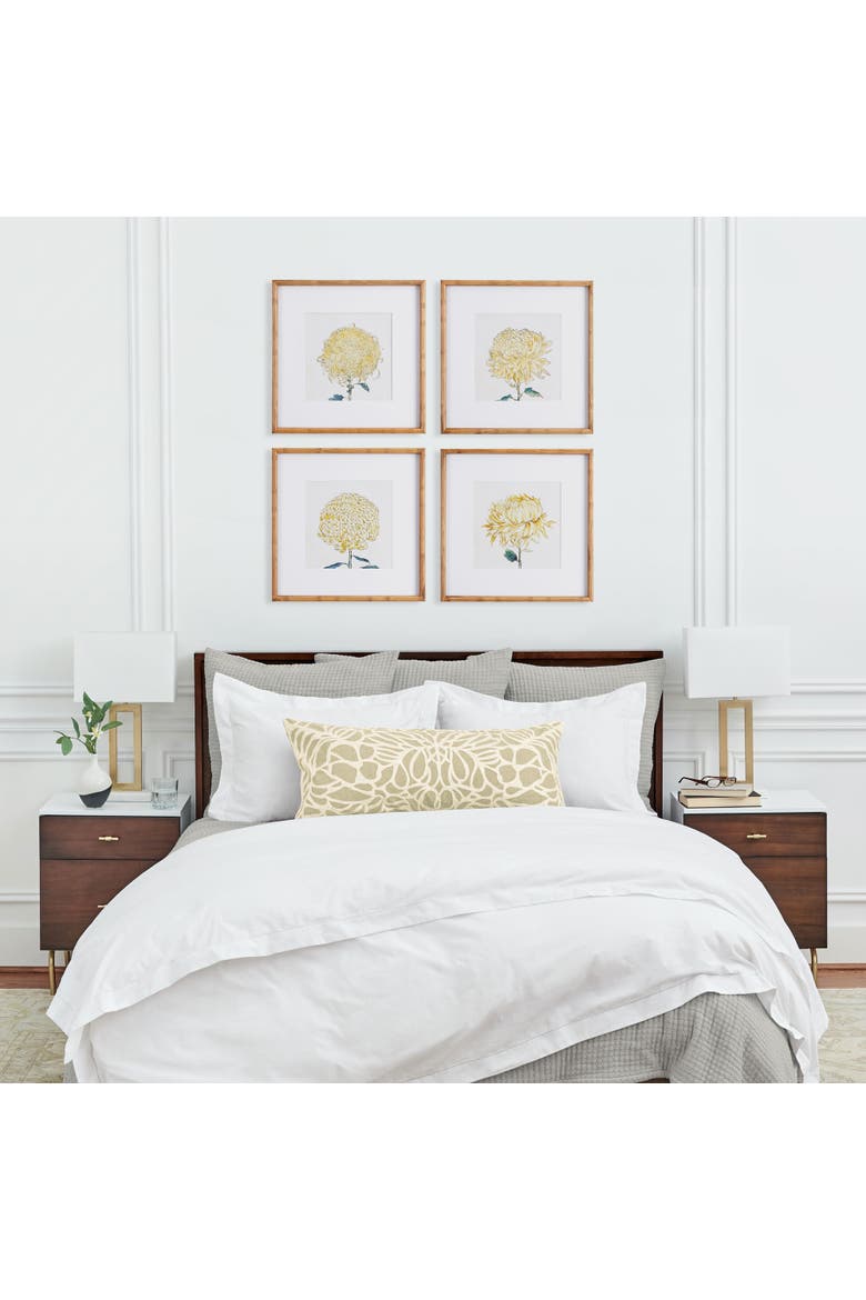 Chrysanthemum Prints Set of 4, Alternate, color, Yellow