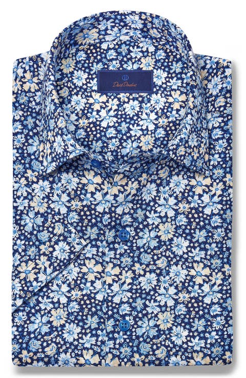 Casual Floral Print Button-Up Shirt