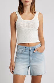 PacSun Keenan Pointelle Cotton Sweater Tank