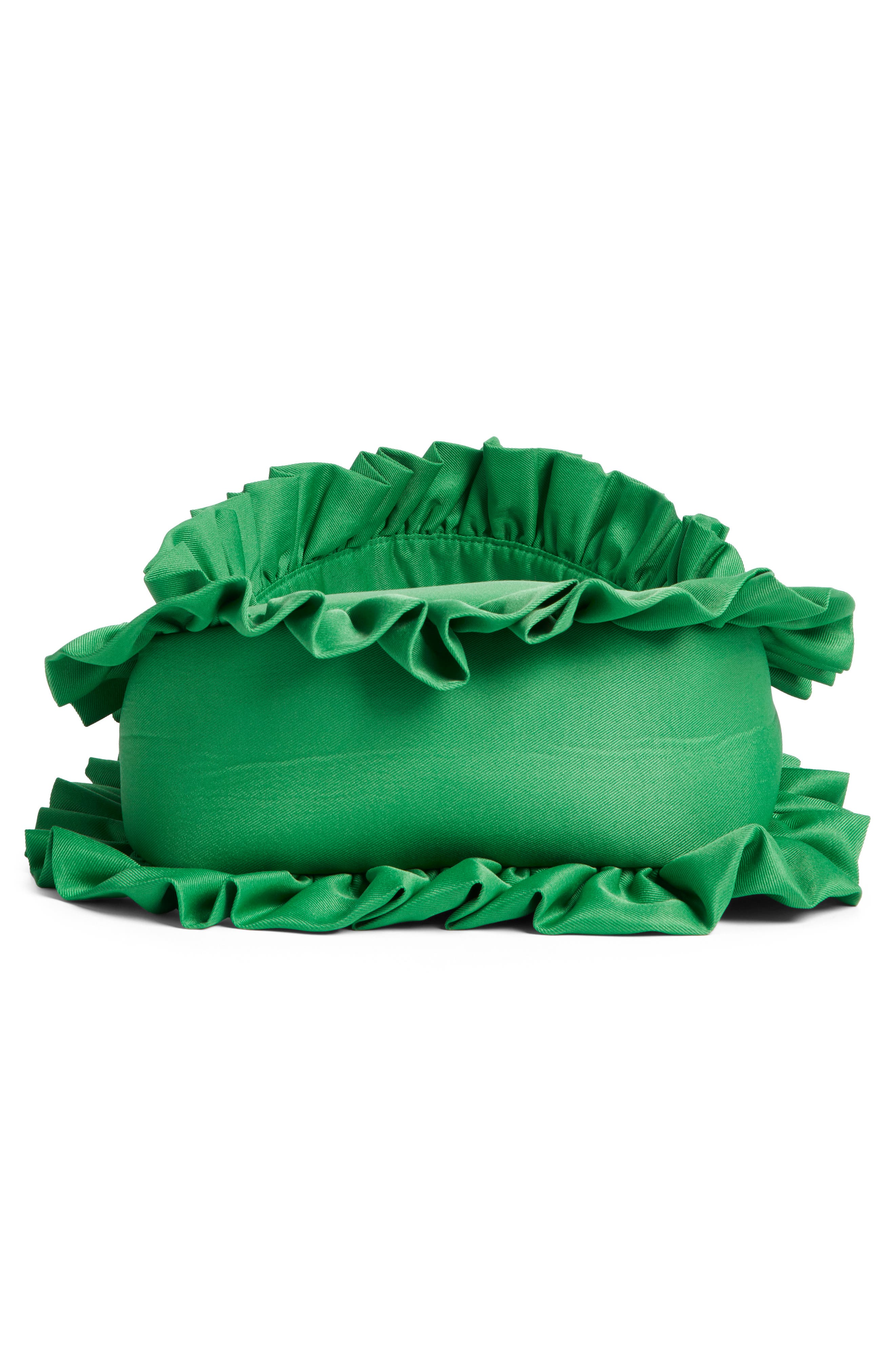 Baggy London Original Ruffle Twill Tote, Alternate, color, Jade Green