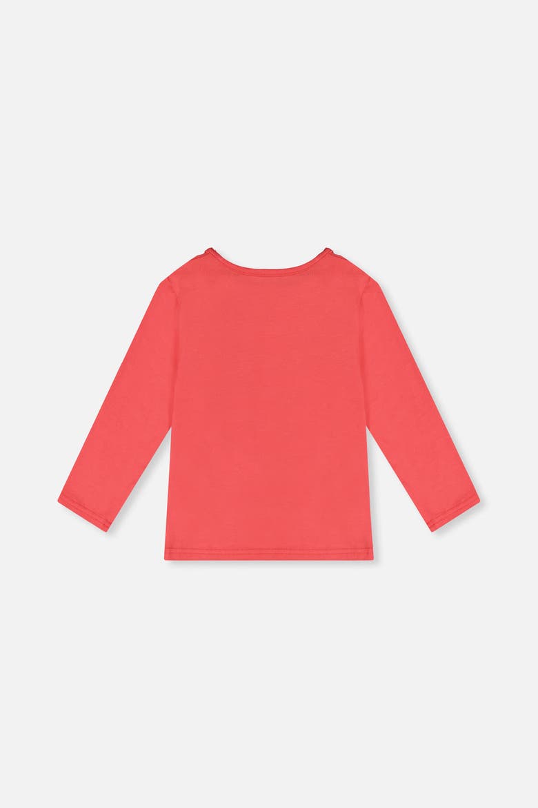 Organic Cotton Cat Noodle Long Sleeve T-Shirt, Alternate, color, Coral Pink