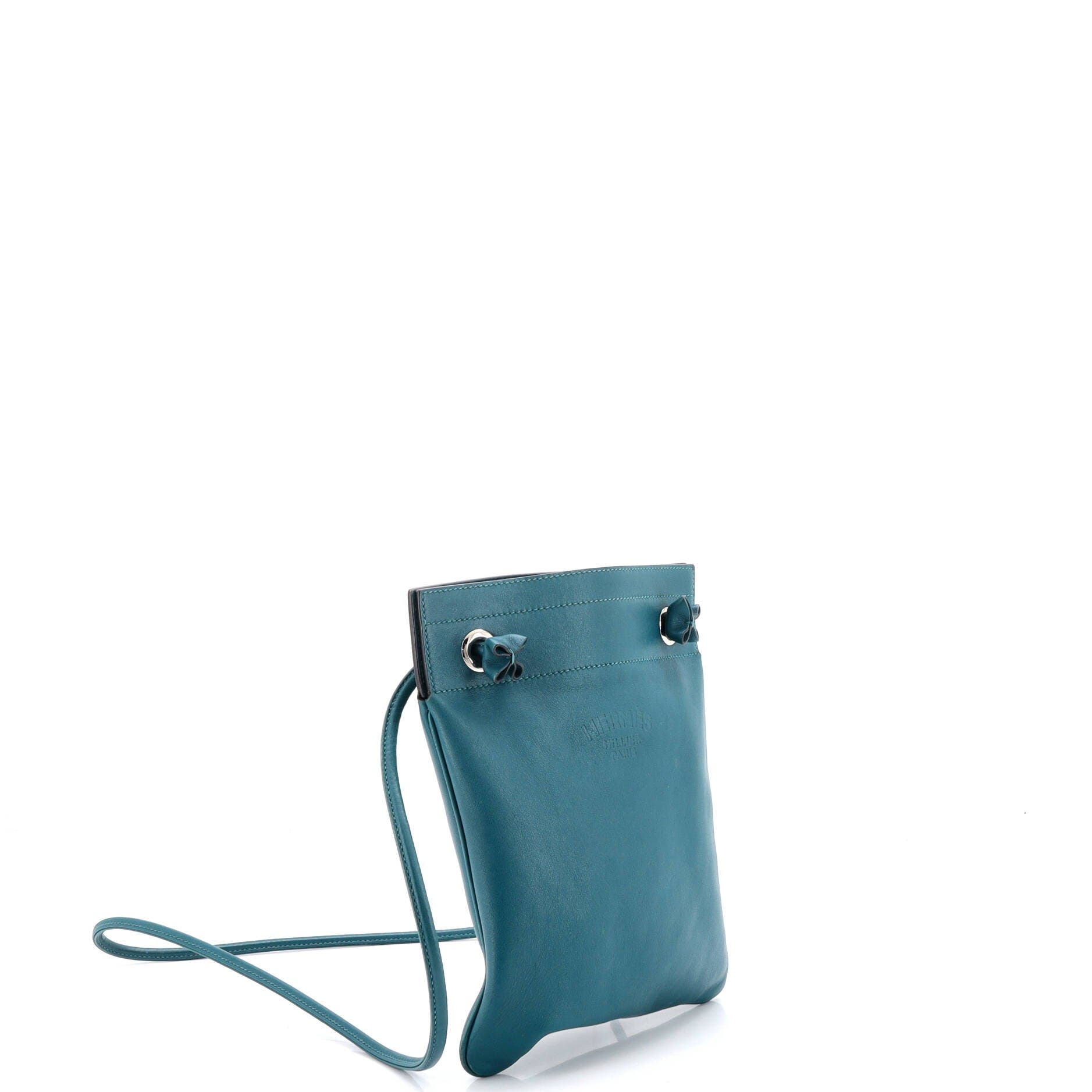 Pre-Owned Hermes Aline Bag Milo Lambskin and Swift Mini, Alternate, color, Vert Bosphore