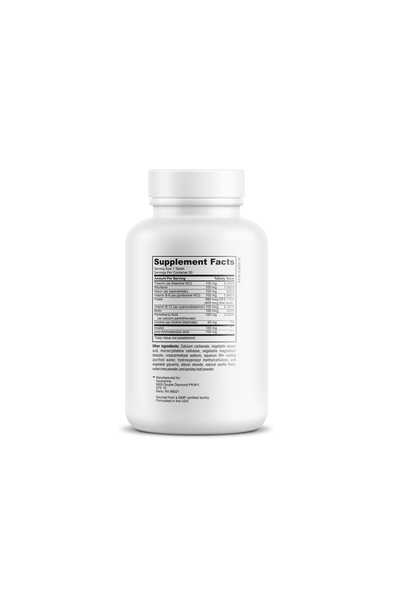 Swolverine B-Vitamin Complex, Alternate, color, NO COLOR