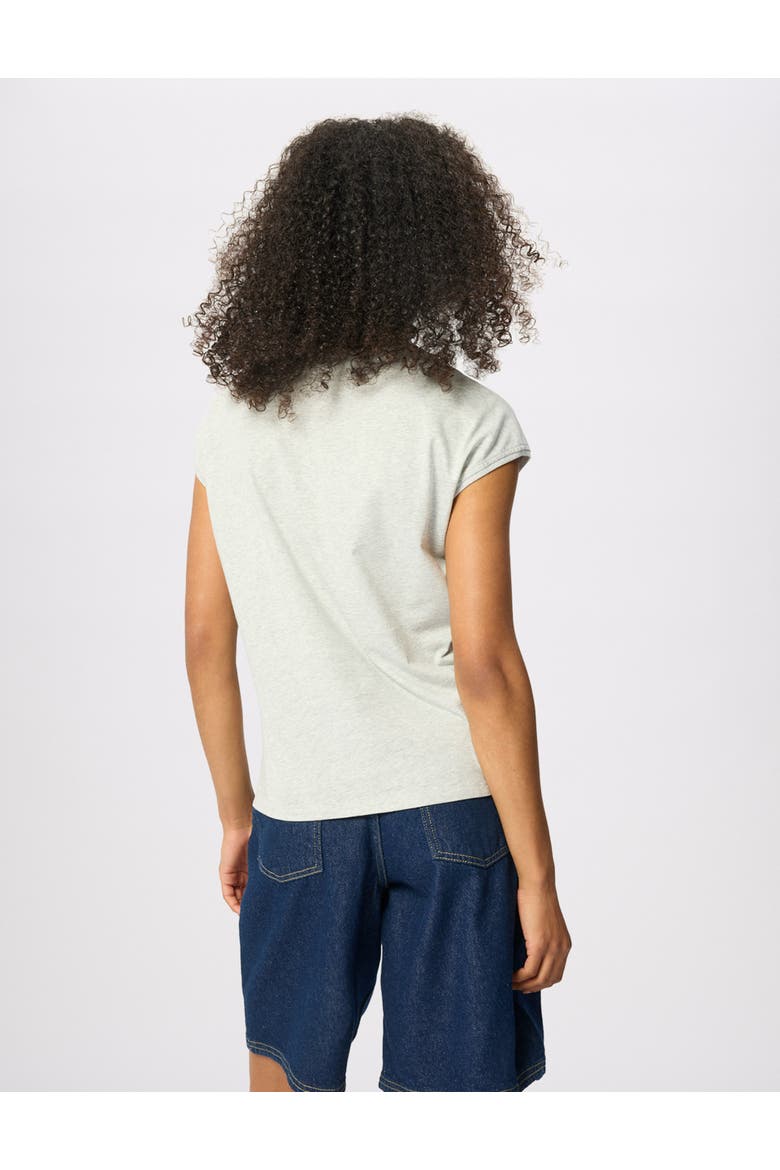 Cap Sleeve Relaxed Fit T-Shirt, Alternate, color, Grey Marl
