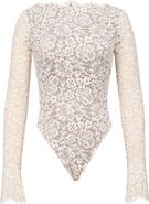 HOUSE OF CB Ellie Long Sleeve Lace Bodysuit