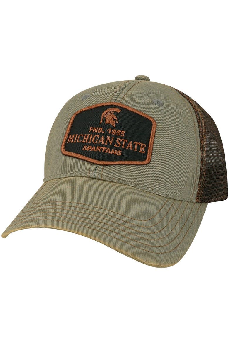 Men's Gray Michigan State Spartans Practice Old Favorite Trucker Snapback Hat, Main, color, Gray