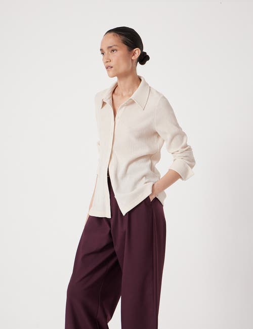 Hush Textured Slim Shirt In Neutral