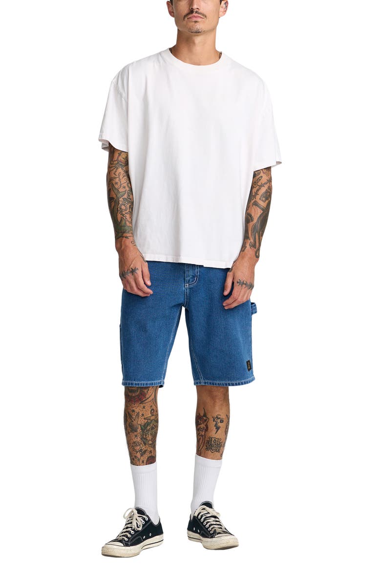 Dayshift Denim Carpenter Shorts, Alternate, color, BLUE COLLAR