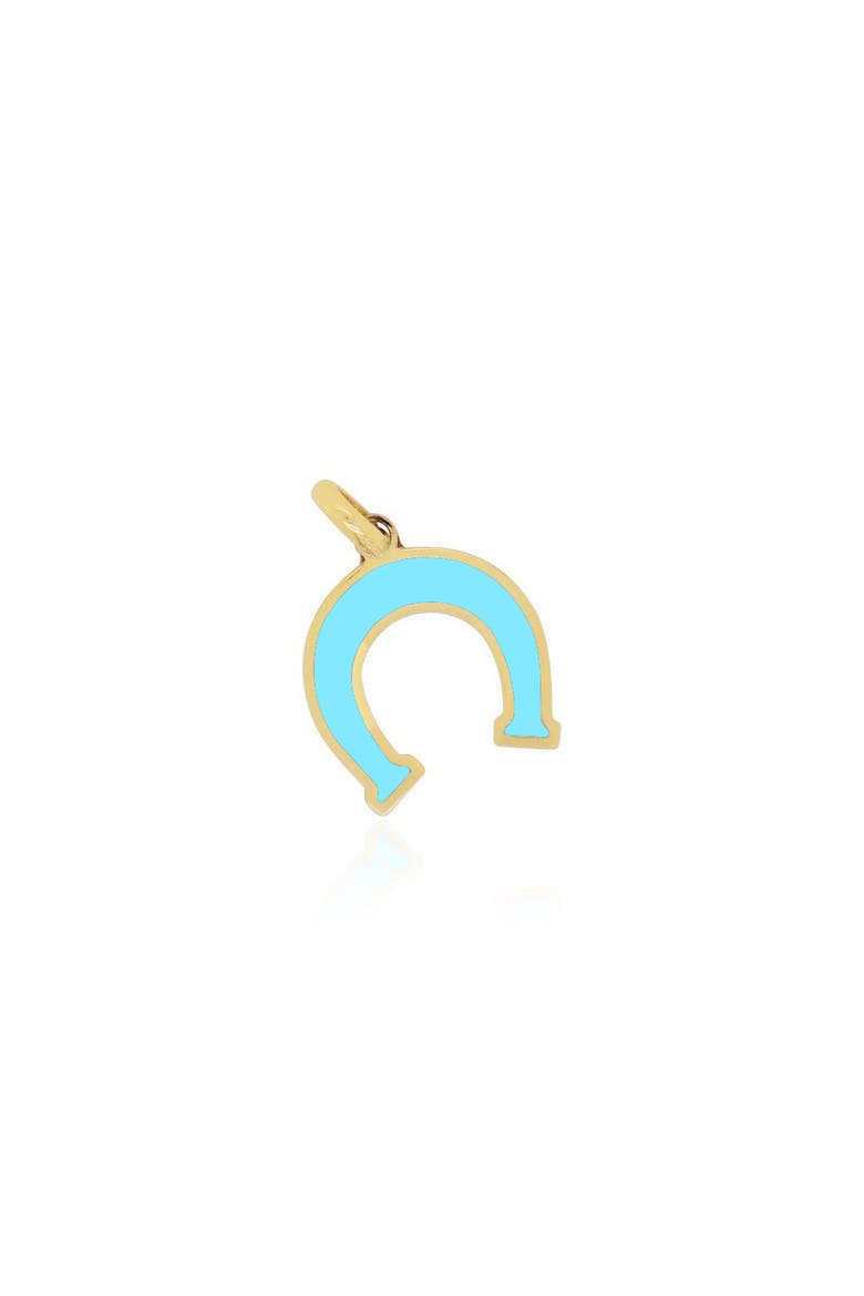 Turquoise Horseshoe Charm, Main, color, Turquoise