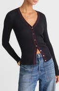 Madewell Deep V-Neck Merino Wool & Silk Cardigan