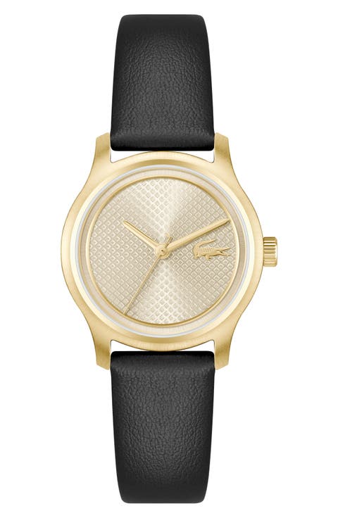 Elyse Quartz Leather Strap Watch, 30mm