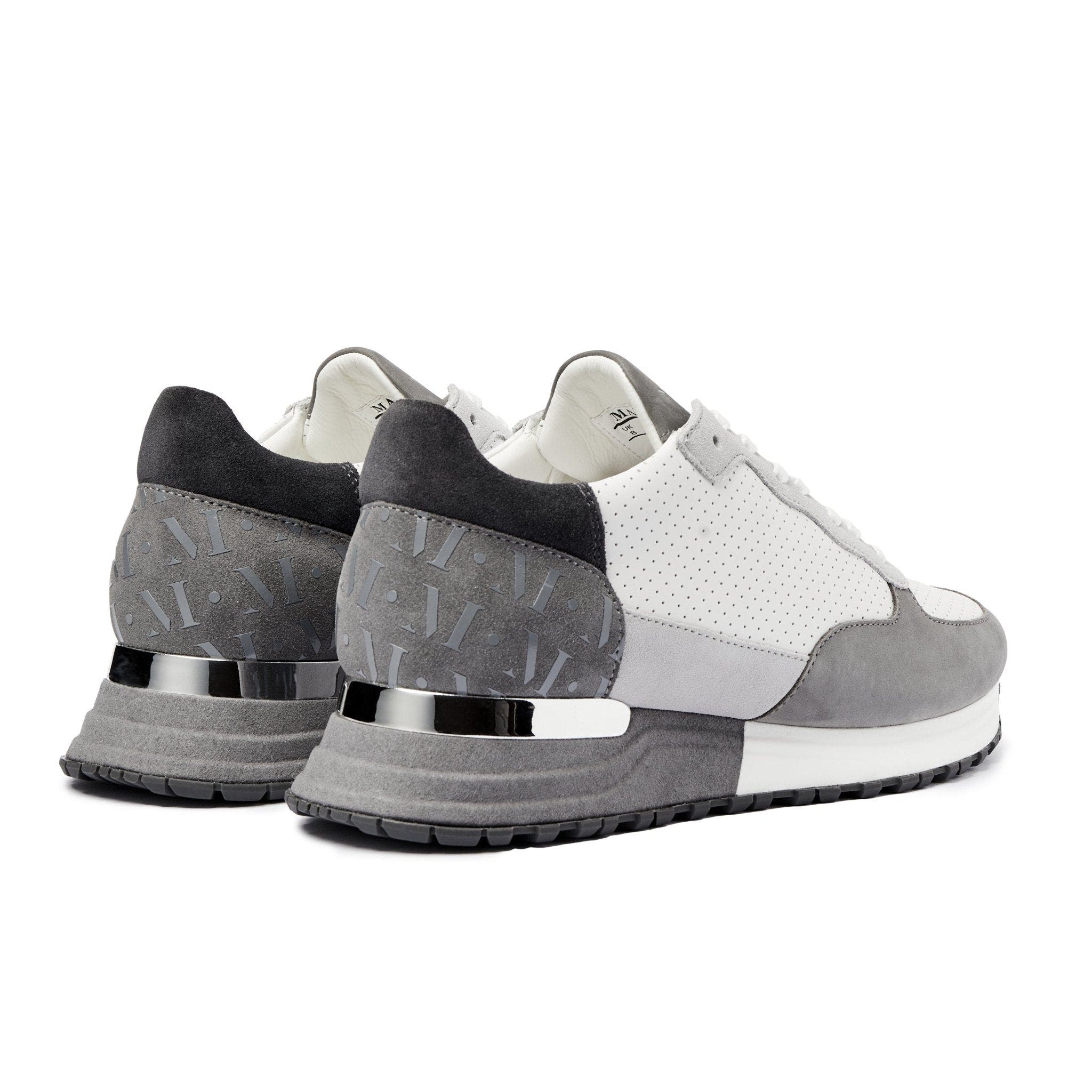 MALLET Popham Perforated Sneakers, Alternate, color, White / Grey