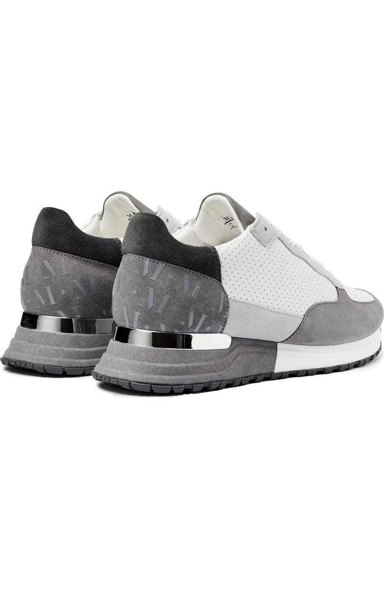 MALLET Popham Perforated Sneakers, Alternate, color, White / Grey