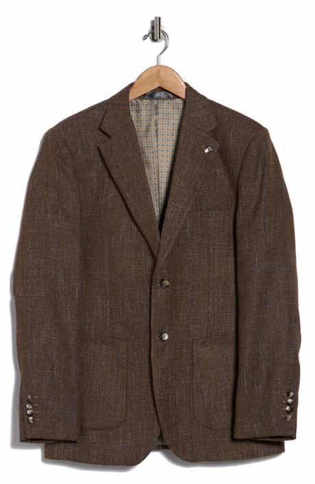 T.R. PREMIUM Slim Fit Crosshatch Stretch Sport Coat