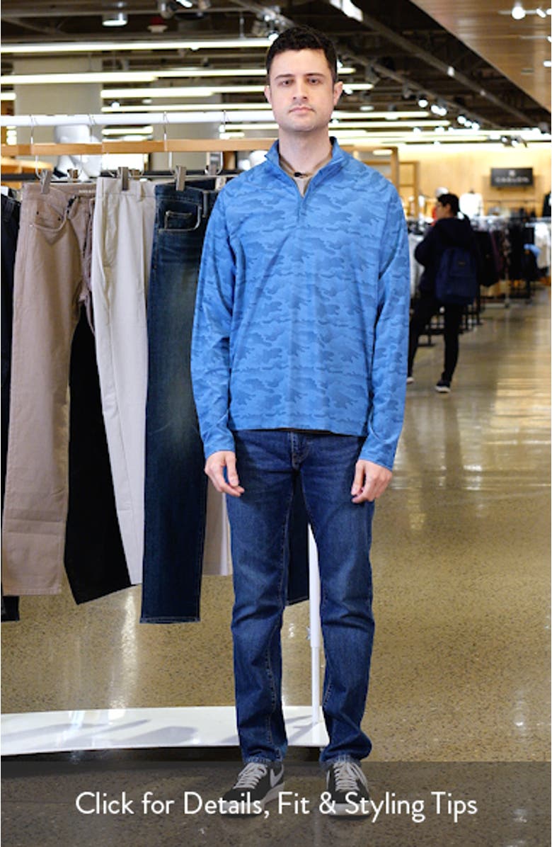 Talbert Waffle Camo Print Quarter Zip Pullover, sales video thumbnail