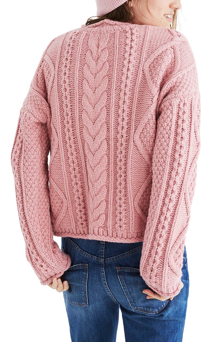 Madewell Slope Cable Pullover Sweater, Main, color,