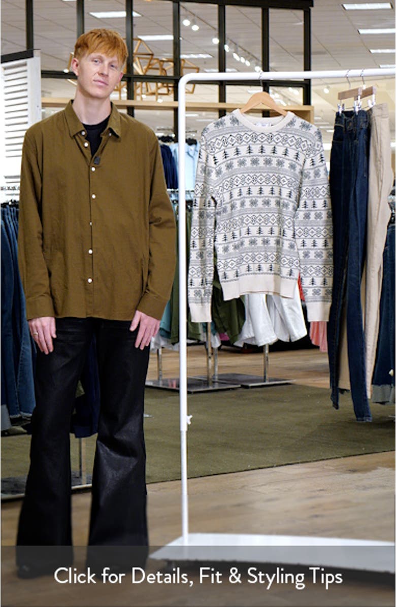 Holiday Jacquard Crewneck Sweater, sales video thumbnail