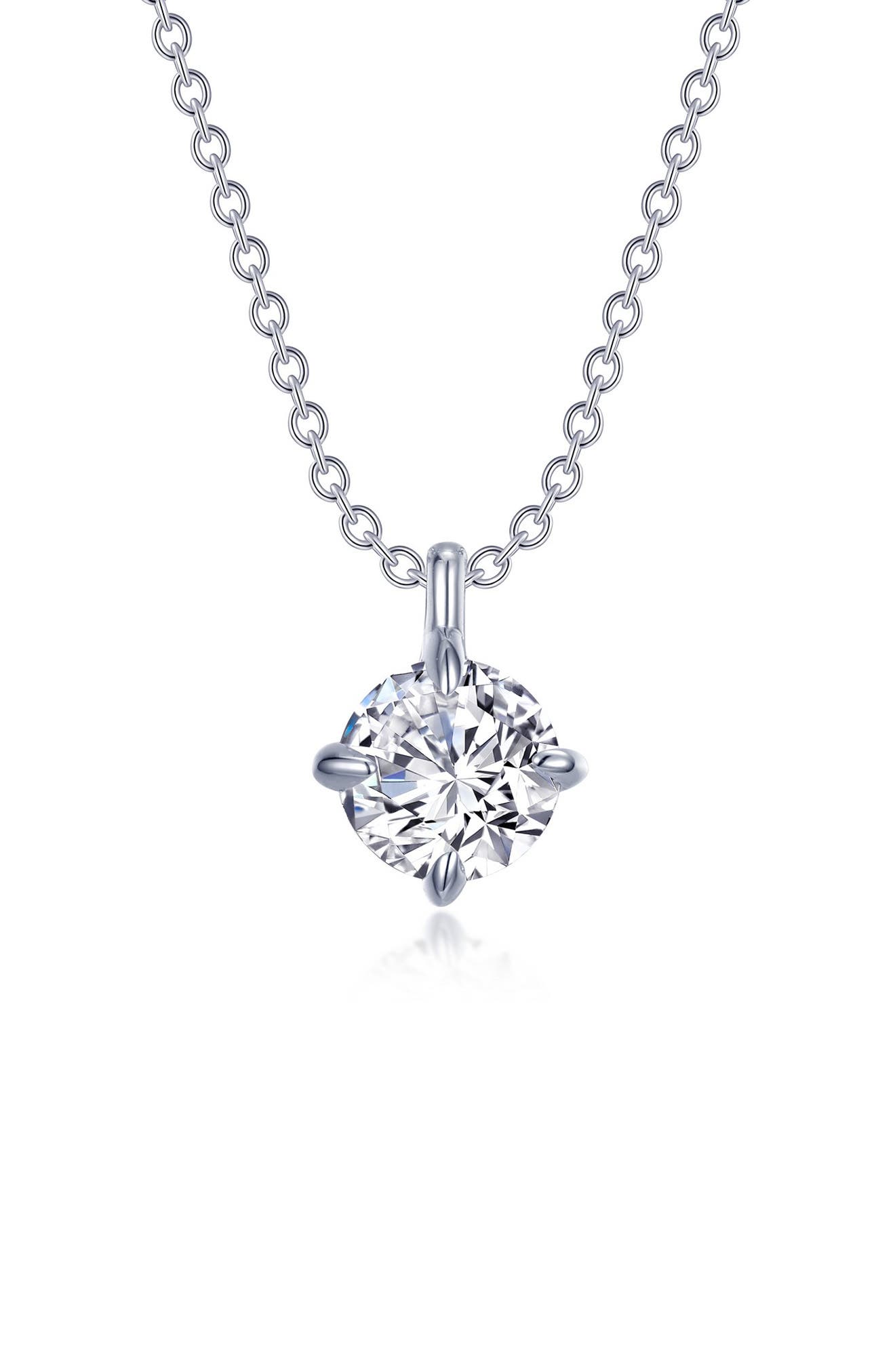 Lafonn Simulated Diamond Solitaire Necklace
