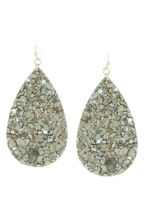 Gold-Plated Riah Cork Earrings