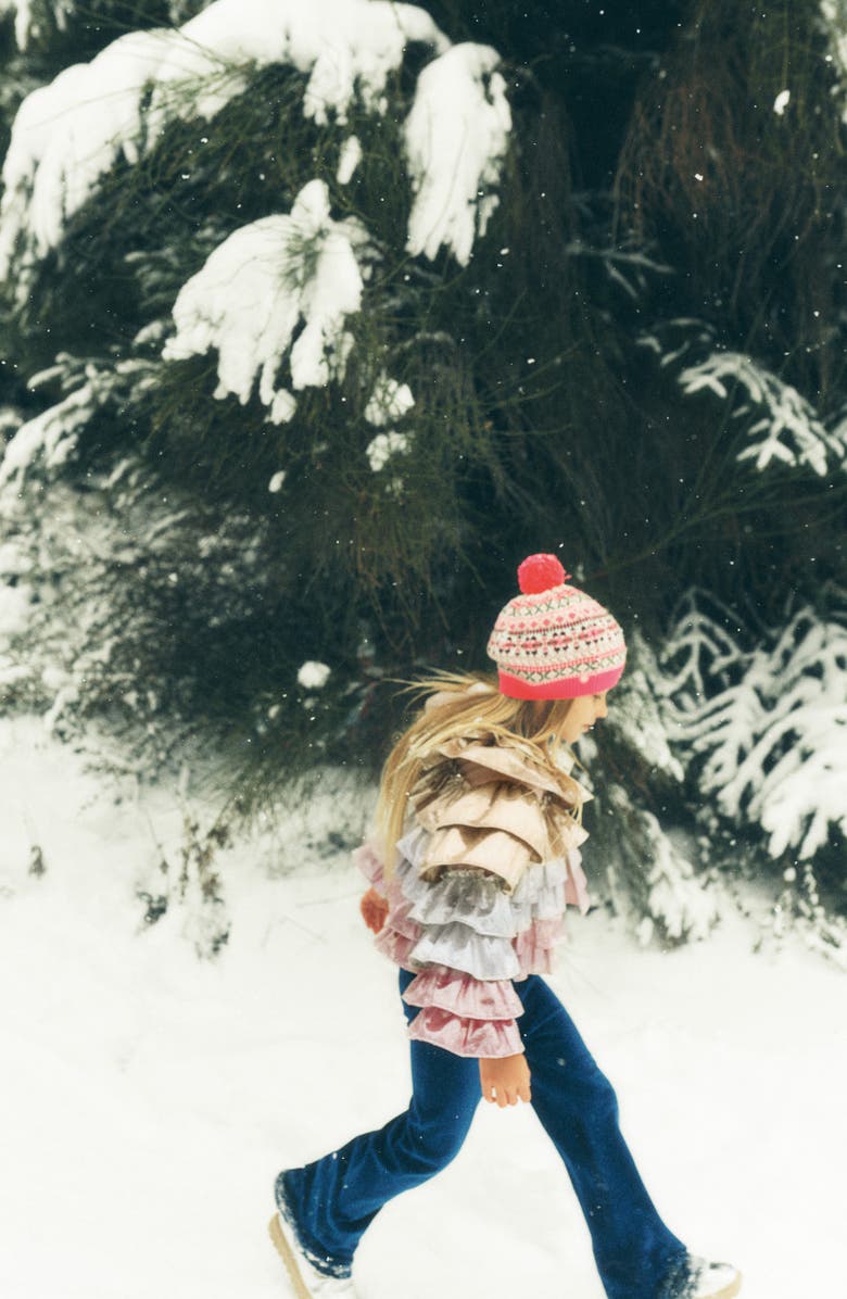 Mini Boden Kids' Metallic Tiered Jacket, Alternate, color, Metallic Colourblock