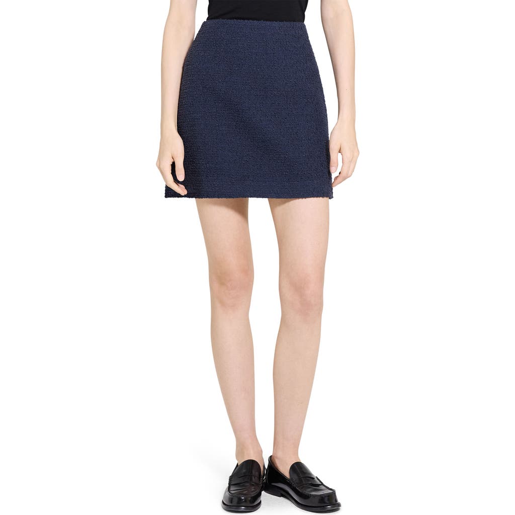 Theory Tweed Miniskirt In Blue