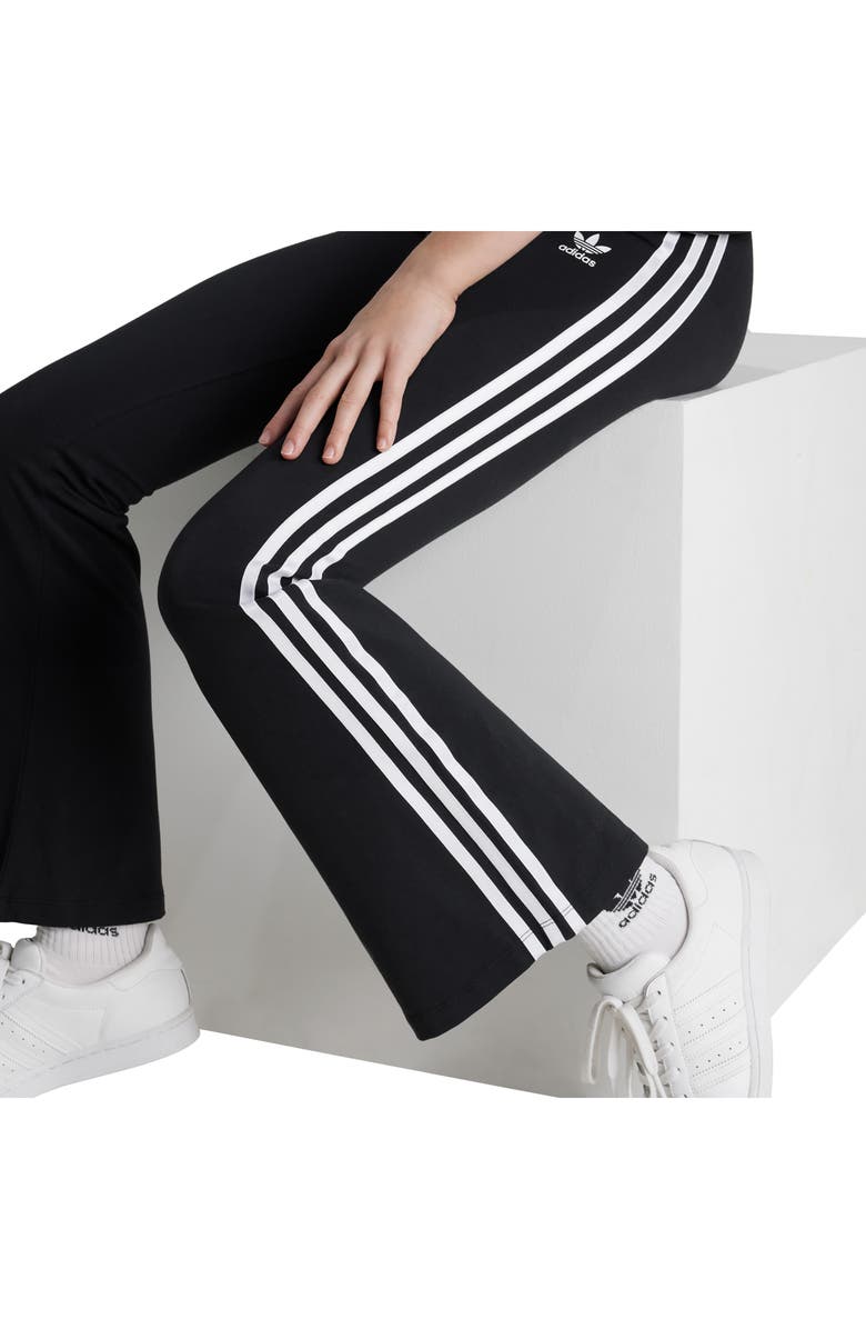 adidas Kids' 3-Stripes Flare Leggings, Alternate, color, 