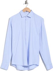 DENIM AND FLOWER Solid Stretch Twill Button-Up Shirt