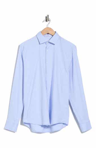 Solid Stretch Twill Button-Up Shirt