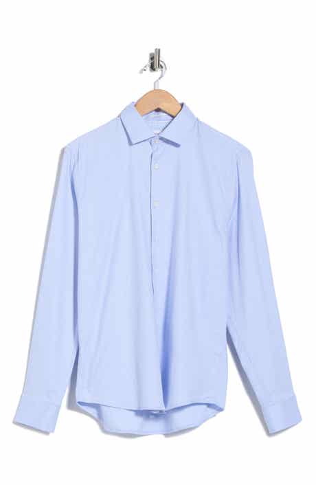 Solid Stretch Twill Button-Up Shirt