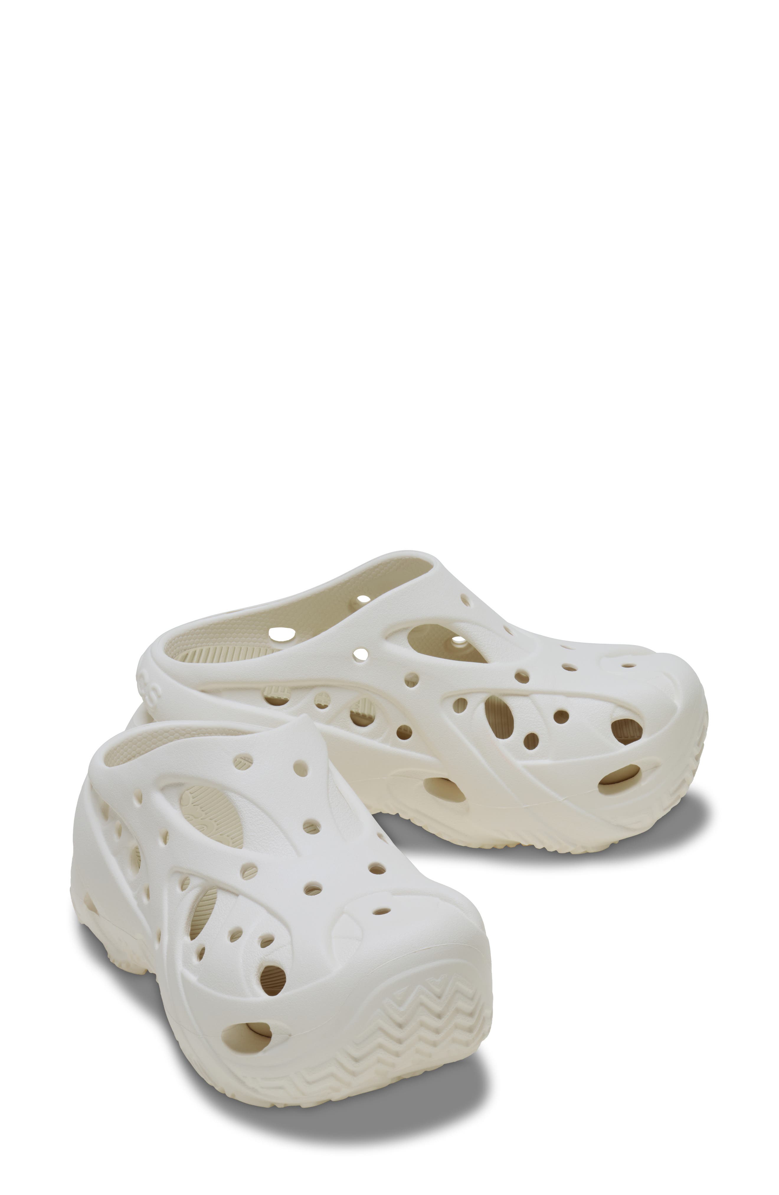 CROCS Caged Platform Clog, Alternate, color, Chalk
