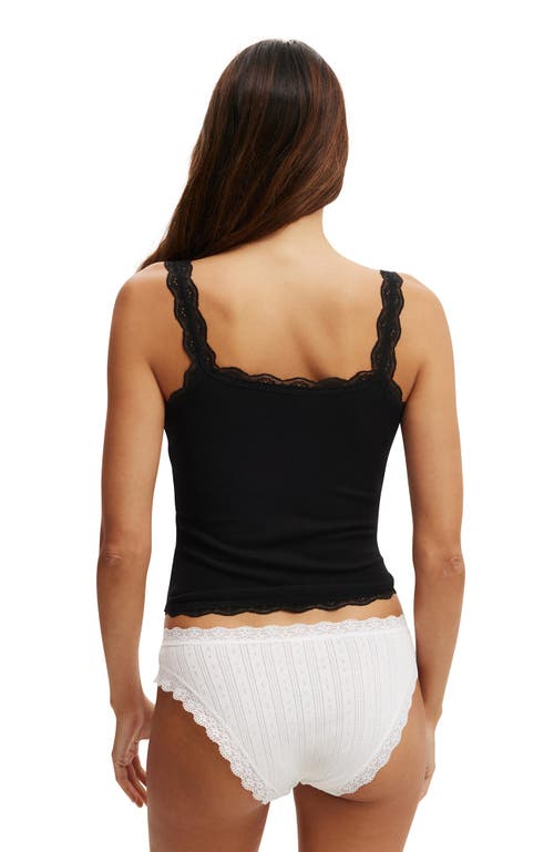 COTTON ON BODY WAFFLE LACE CAMI