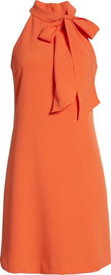 Tie Neck A-Line Dress