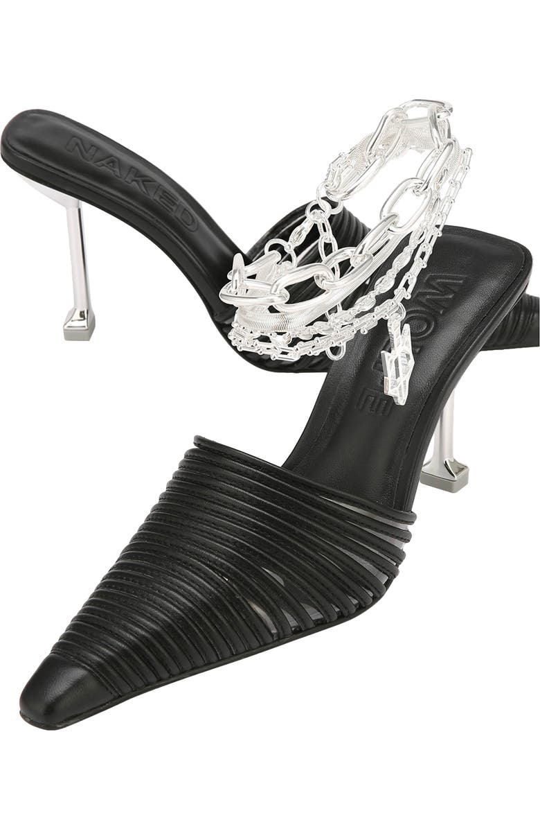 Naked Wolfe Chromed Pointed Toe Mule, Alternate, color,