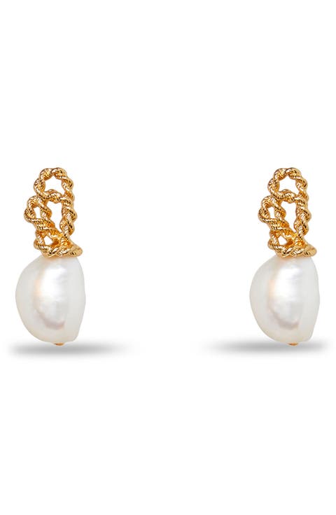 Chateau Faux Pearl Drop Earrings