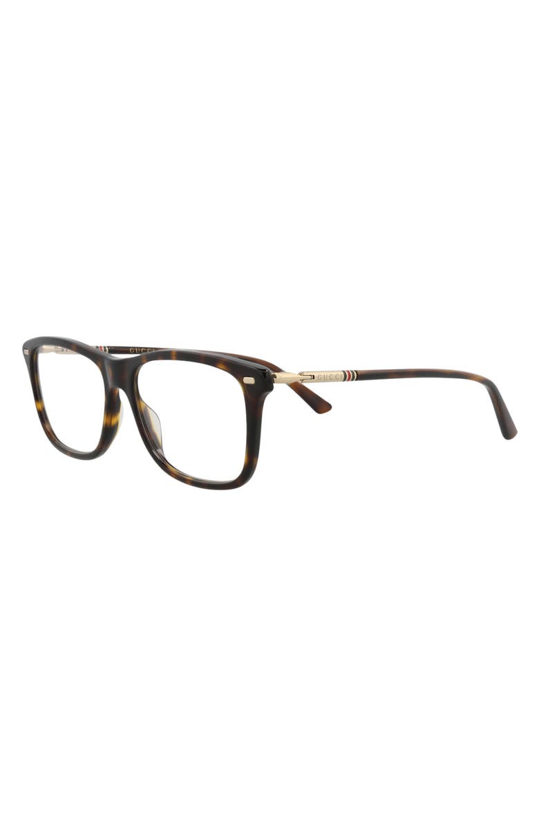 Gucci 55mm Rectangular Optical Glasses, Alternate, color,